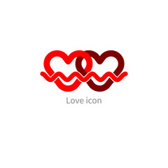 two hearts icons