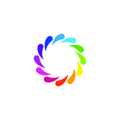 Fototapeta na wymiar Colorful Abstract Circular Swirl Logo Round Shape for all business company with high end look