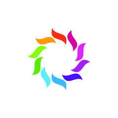 Colorful Abstract Circular Swirl Logo Round Shape for all business company with high end look