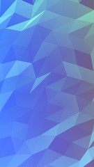 Abstract triangle geometrical blue background. Geometric origami style with gradient. 3D illustration