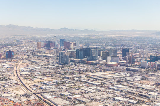 Panorama Of Las Vegas, Nevada, USA At Daytime