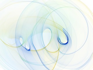 spiral lines closeup transparent through the paint on a white background.3d 