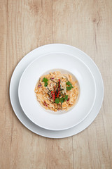 Tagliatelle with shrimps and parsley - Image