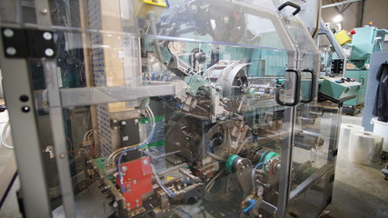 Cigarettes production line in a tobacco factory