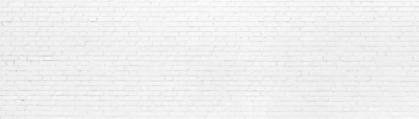 Papier Peint photo Mur Mur de briques blanches fond panoramique