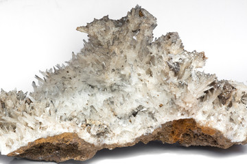 geological natural crystalline mineral white quartz stone