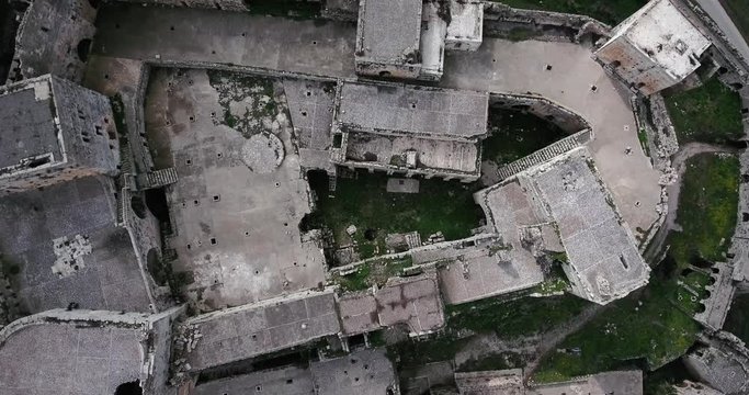 Krak of the knight in aerial view, syria