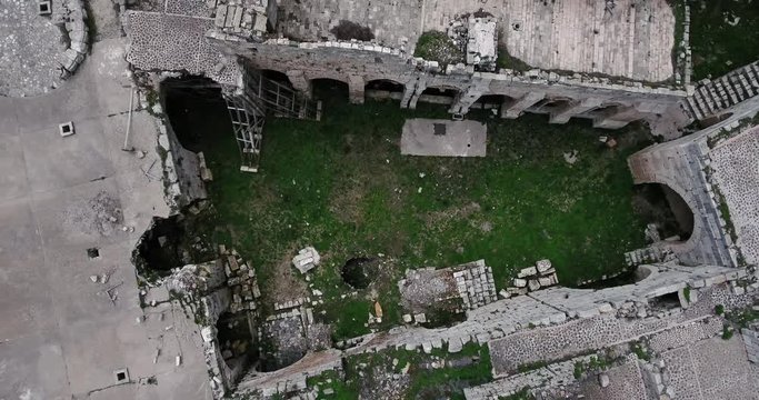 Krak of the knight in aerial view, syria