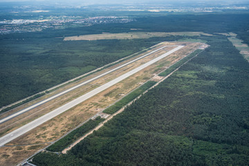 Runway West of Frankfurt airport, Germany