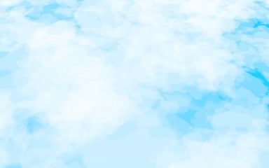 The bright sky in the morning. Blue sky background with white clouds. Cumulus white clouds in the clear blue sky. 3D illustration