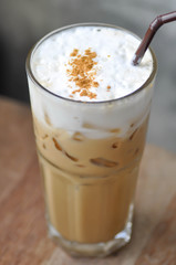 iced coffee or iced cappuccino, coffee