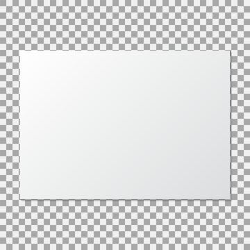 A3 paper mock up poster on a transparent background. Vector illustration