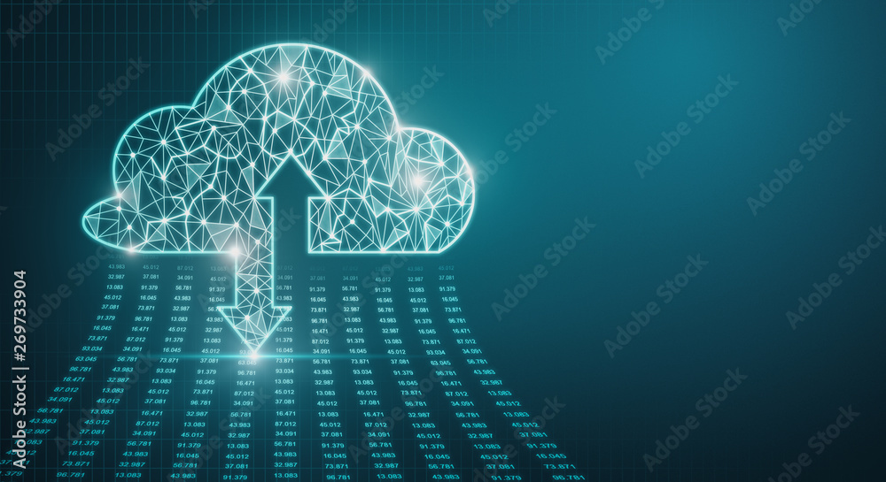 Poster Cloud computing and server concept