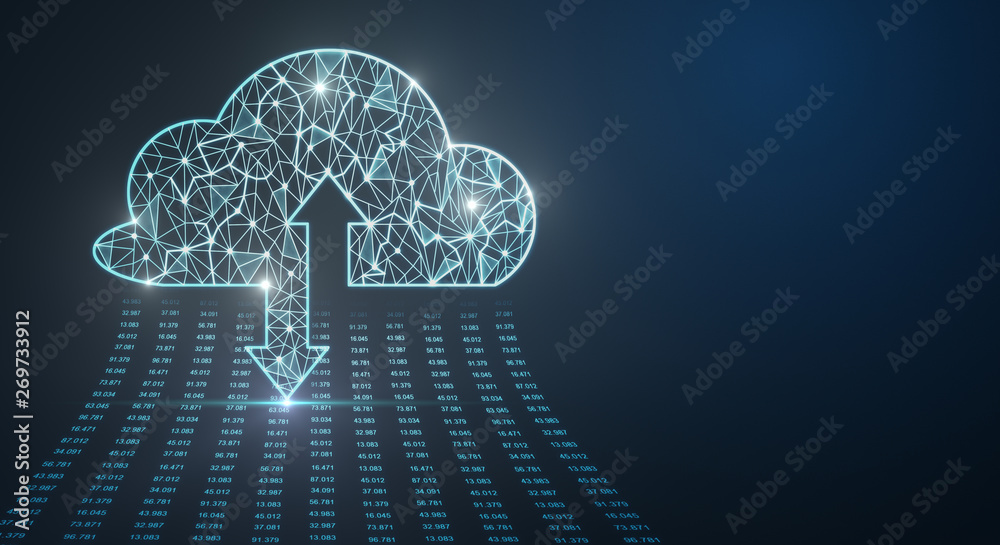 Poster Cloud computing and data concept