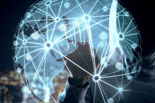 Interactive icons and information concept