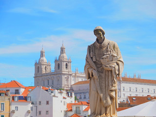 Naklejka na ściany i meble Church sao Vincente de Fora in Lisbon in Portugal