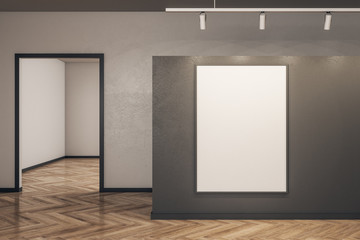 Luxury gallery with empty banner