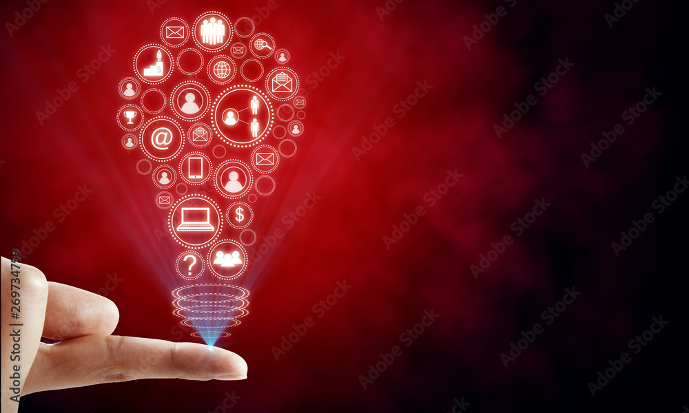 Poster network and web concept