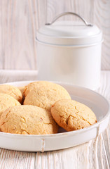 Peanut butter cookies on plate