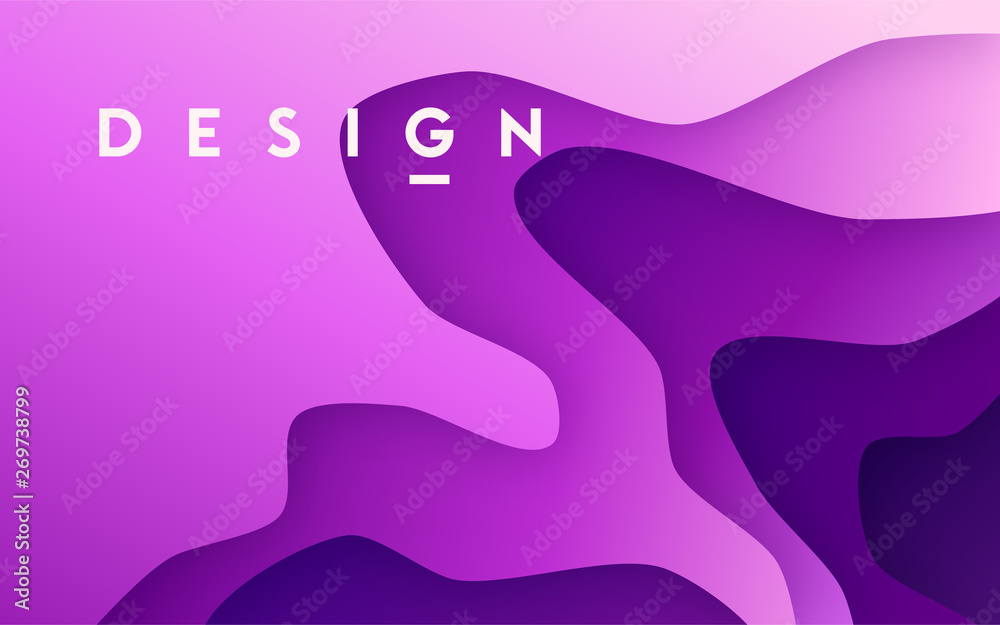 Canvas Prints abstract gradient geometric paper design, colorful minimal background.