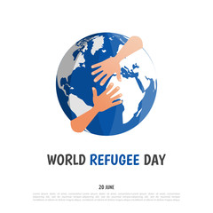 Vector Illustration on the theme World Refugee Day 