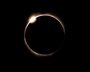 Great American Eclipse 2017, solar eclipse, diamond ring, Oglala National Grassland, August 20, 2017