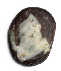 piece of geological agate stone, texture of semi-precious stone