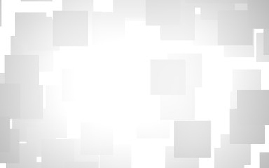 White abstract background. Misty backdrop with grey squares. 3D illustration