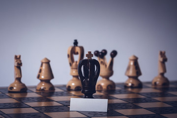 Chess strategy concept is on the chess board