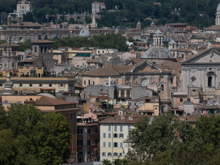 Fototapeta na wymiar Rome aerial panoramic cityscape, Italy