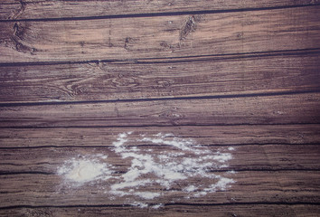 wood background with flour light