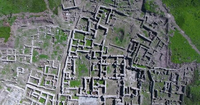aerial view of Ugarit archaeological site in syria