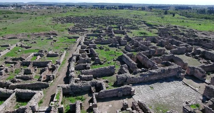 aerial view of Ugarit archaeological site in syria