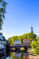 Fototapeta premium Brückenhäuser, Bad Kreuznach, Deutschland 