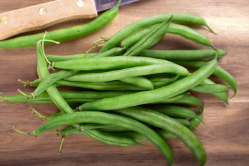 bean pods on the table