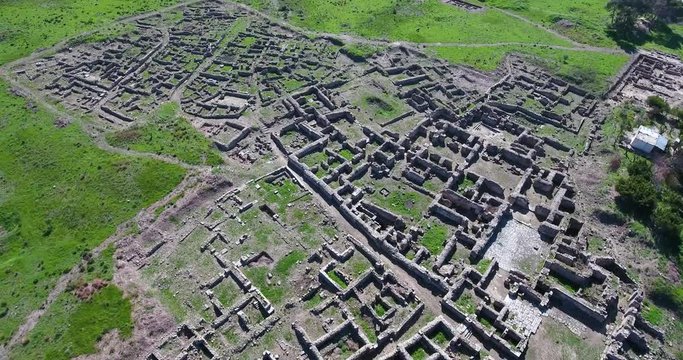 aerial view of Ugarit archaeological site in syria