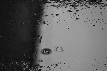 Chuva da tarde, caindo no hão