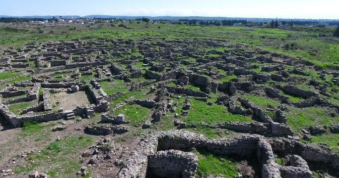 aerial view of Ugarit archaeological site in syria