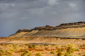 Desert scenery around the mid Atlas Mountains in Morocco