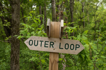 Outer Loop Wood Sign