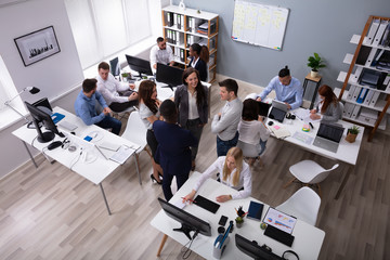 Business Colleague Discussing In The Office
