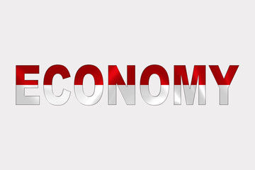 Economy Word over _________ Flag.