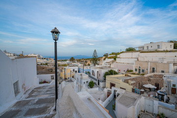 Santorini Island in Greece, one of the most beautiful travel destinations of the world. Location...