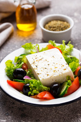 Traditional Greek salad with feta