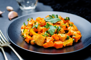 Sweet potato chicken skillet
