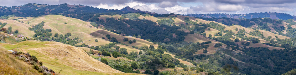 Fototapeta na wymiar Rolling hills in the South San Francisco bay area, San Jose, California
