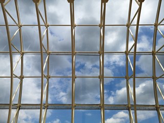 View to the sky - Steel and glass modern building - window to the sky 