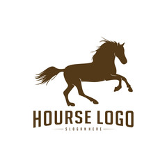 Horse Logo Design Icon Symbol. Horse Vector. Horse Silhouette