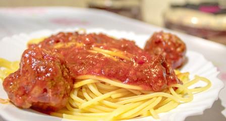 spaghetti and meatballs