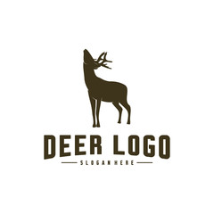 Deer Logo Design Icon Symbol. Deer Vector. Deer Silhouette